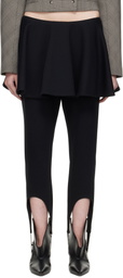 FIDAN NOVRUZOVA Black Ashlyn Stirrup Skirt Leggings