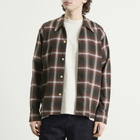 Second/Layer Men's Second Layer Logan Ombre Long Sleeve Check Shirt in Red Check