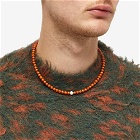 Timeless Pearly Men's Single Beaded Necklace - END. Exclusive in Brown