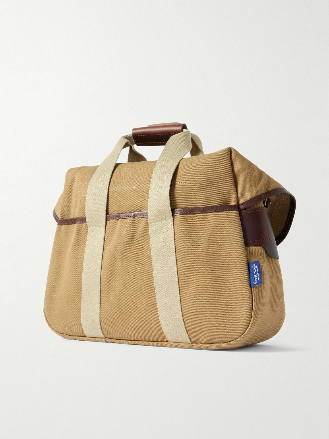Bleu de Chauffe - Musette Business Leather and Webbing-Trimmed Canvas Weekend Bag