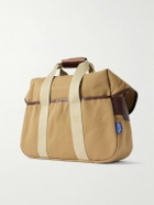 Bleu de Chauffe - Musette Business Leather and Webbing-Trimmed Canvas Weekend Bag