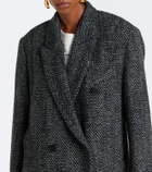 Marant Etoile Pilda herringbone double-breasted coat