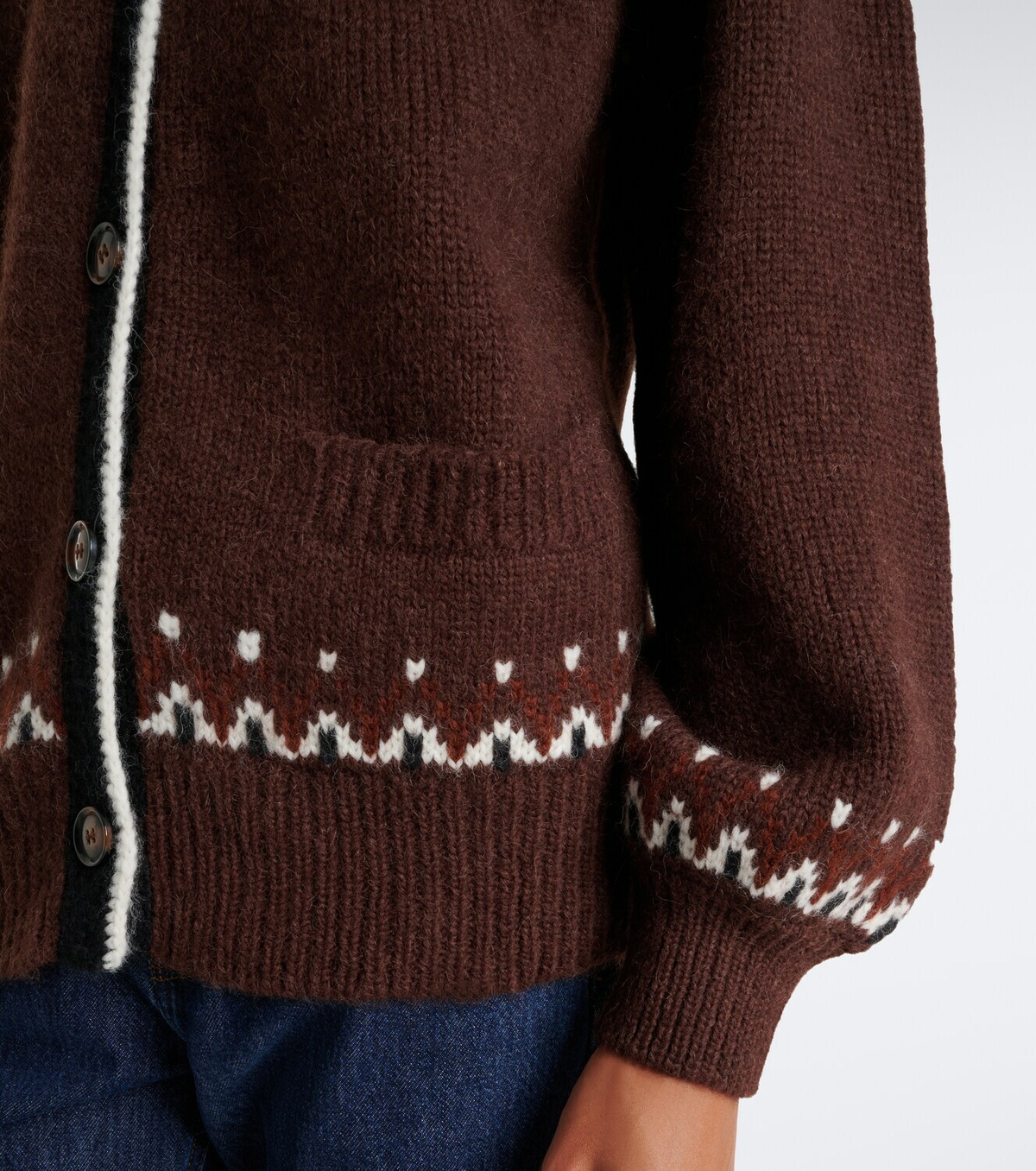 Dôen Hue Fair Isle alpaca and wool-blend cardigan