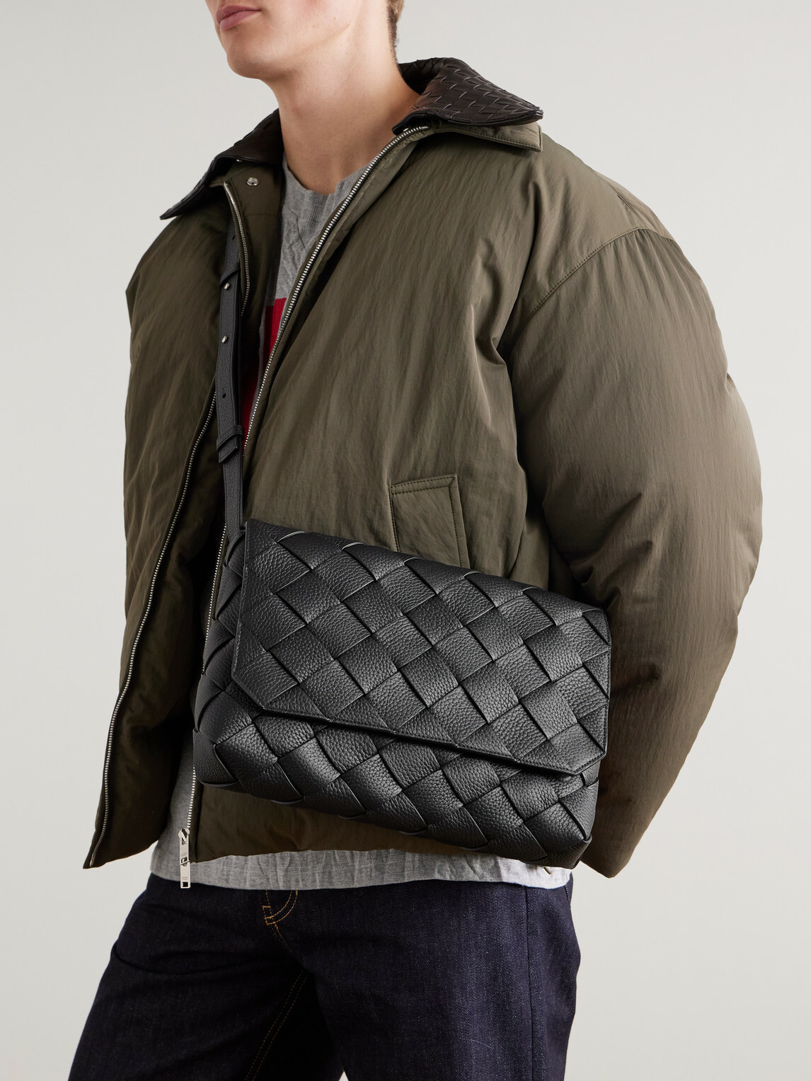 Bottega Veneta - Large Diago Intrecciato Full-Grain Leather Messenger Bag