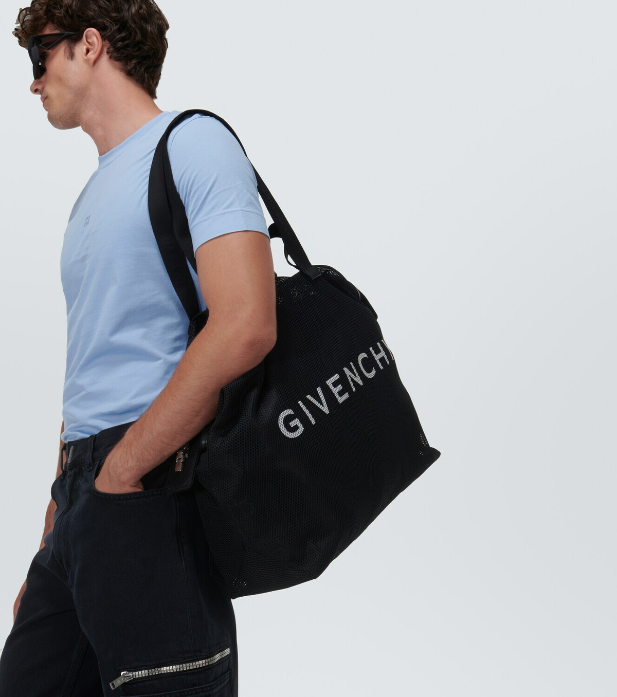 送関込★GIVENCHY★G-Tote ロゴ ラフィアバッグ★ブラック 350727900_3.jpg