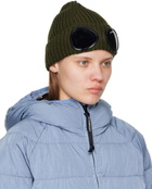 C.P. Company Green Goggle Beanie