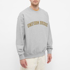 Uniform Bridge Men's Arch Logo Crew Sweat in Grey