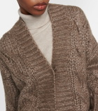 Brunello Cucinelli Cable-knit mohair-blend cardigan