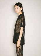 Mugler Sheer Flocked Star T-Shirt