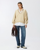 Pinko Oversized Sweatshirt With Shiny Embroidered Neck Fog Beige