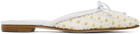 Manolo Blahnik White Ballermiu Mules