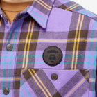 Men's AAPE Check Flannel Shirt in Purple (Brown)