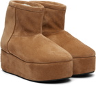 Balenciaga Tan Alaska Platform Boots