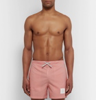 Thom Browne - Short-Length Striped Seersucker Swim Shorts - Men - Red
