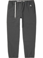 Nike - ACG Tapered Logo-Embroidered Recycled Stretch-Nylon Trousers - Gray