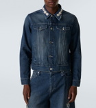 Simone Rocha Embellished cropped denim jacket