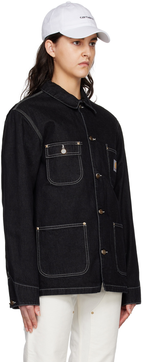 Carhartt Work In Progress Black OG Chore Denim Jacket
