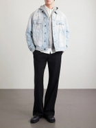 AMIRI - Embellished Distressed Denim Jacket - Blue
