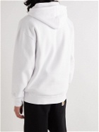 PARADISE - Printed Cotton-Blend Jersey Hoodie - White