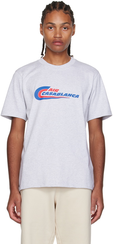 Photo: Casablanca Gray 'Air Casablanca' T-Shirt