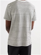 UNIVERSAL WORKS - Striped Organic Cotton-Terry T-Shirt - Neutrals - S