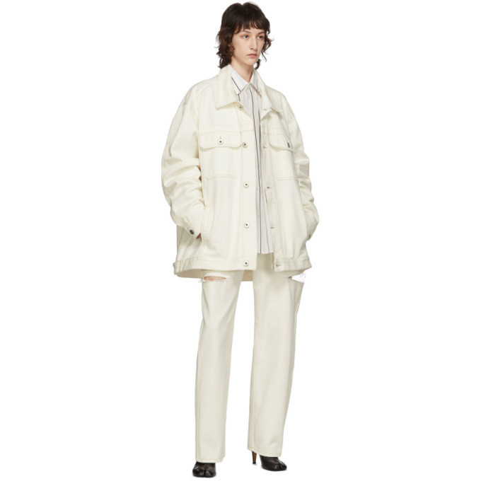 Maison Margiela Off-White Thigh Slit Jeans Maison Margiela