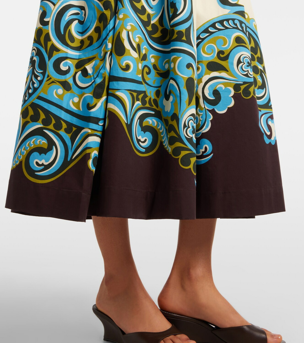 Alémais Natalia printed cotton midi dress