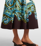Alémais Natalia printed cotton midi dress