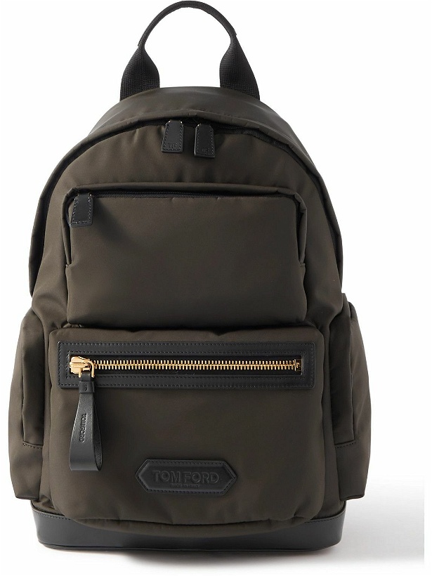 Photo: TOM FORD - Leather-Trimmed Recycled-Nylon Backpack