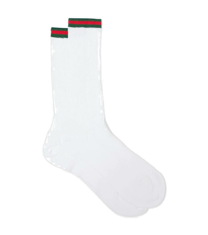 Photo: Gucci Web ribbed-knit cotton-blend socks