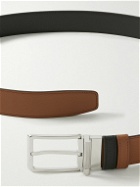 Dunhill - 3.5cm Reversible Full-Grain Leather Belt - Brown