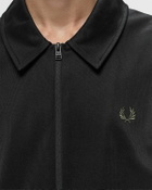 Fred Perry Tape Detail Collared Track Jacket Black Track Jackets