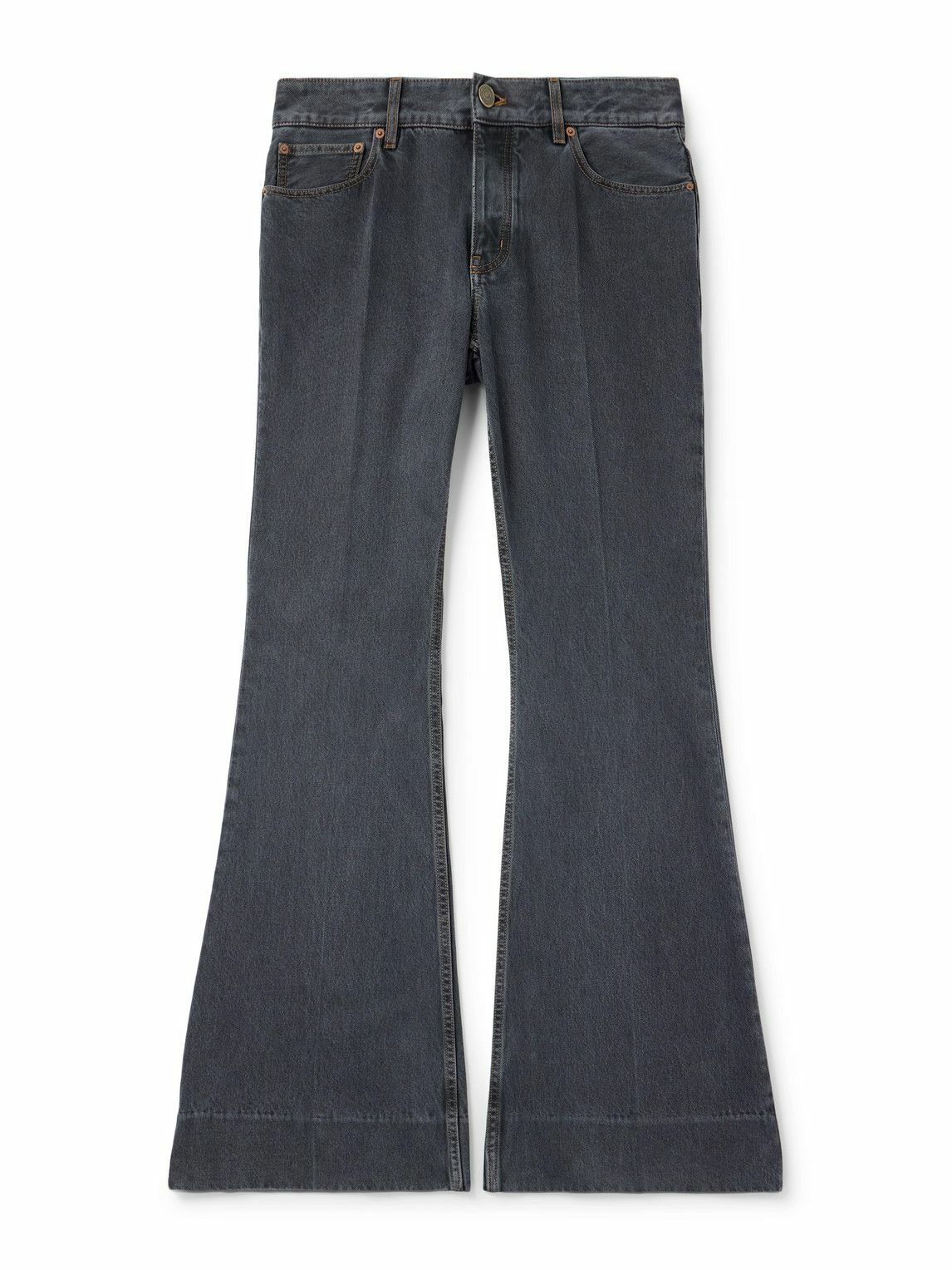 NO/FAITH STUDIOS Green Wave Denim Cargo Pants