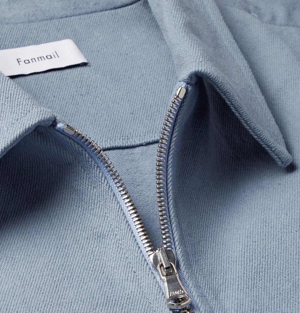 Fanmail - Cotton-Twill Blouson Jacket - Blue