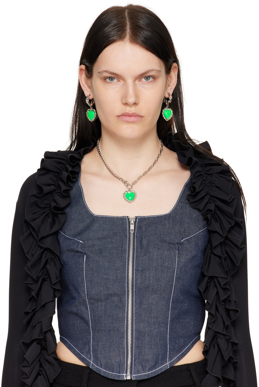 Safsafu Silver Neon Limelight Necklace