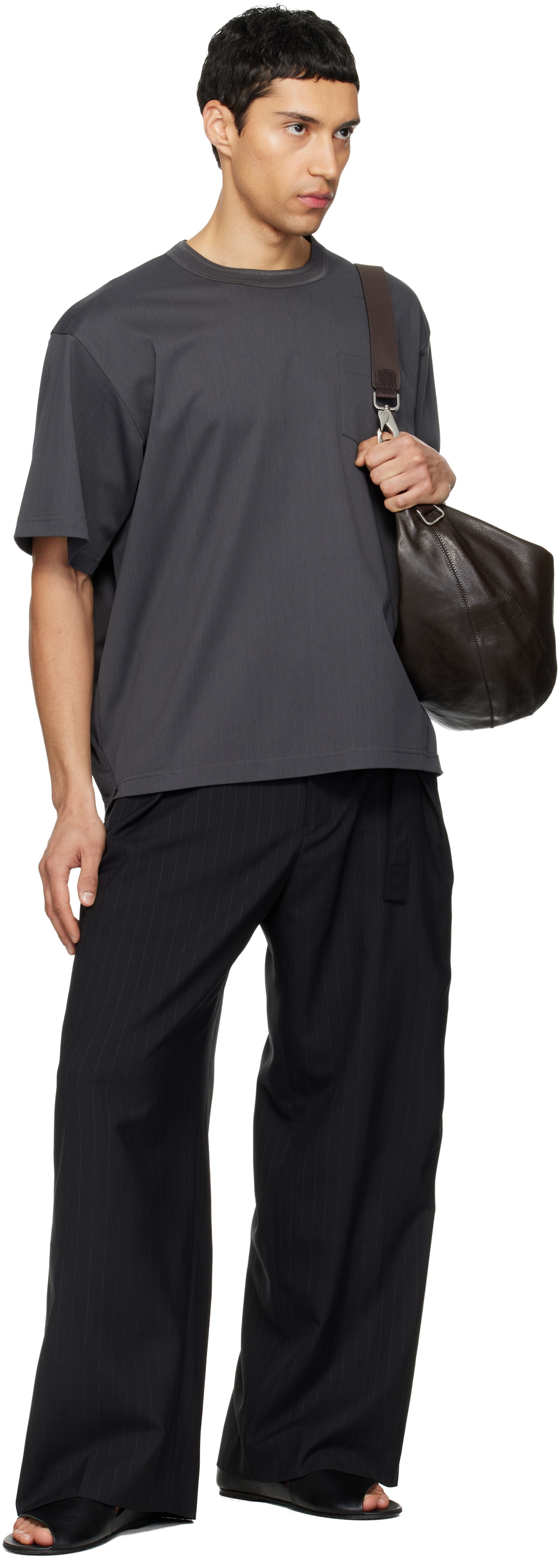 sacai Gray Cotton Jersey T-shirt