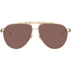 Gucci Gold Pilot Sunglasses