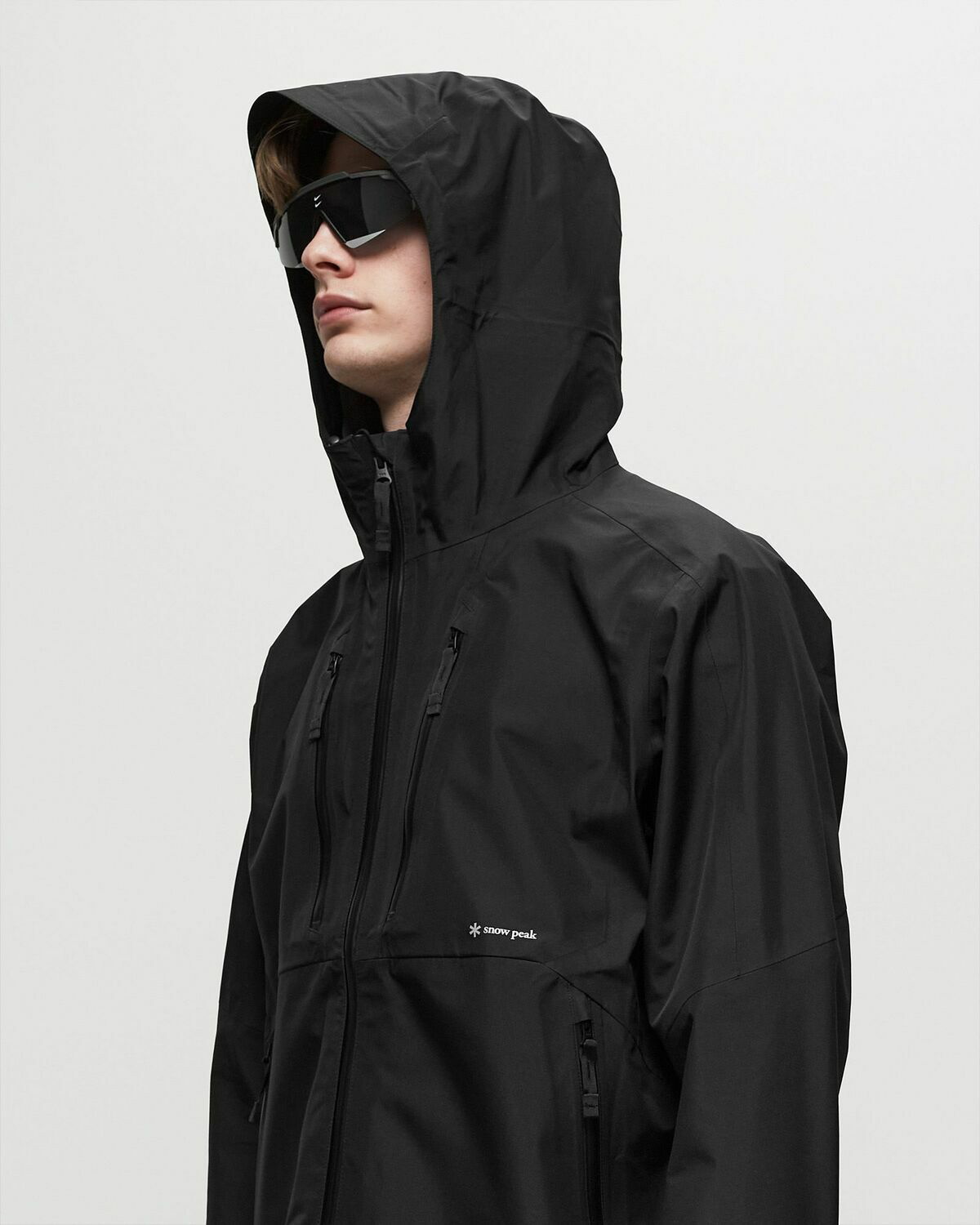 Snow Peak Gore Tex Rain Jacket Black - Mens - Windbreaker