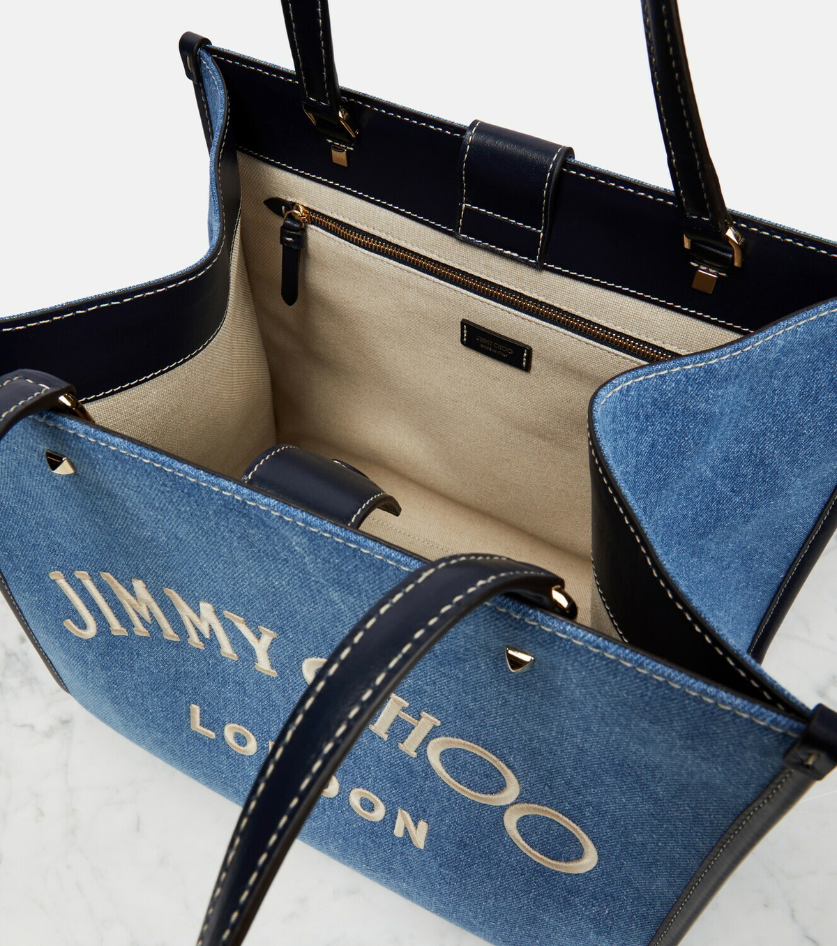 バッグ JIMMY CHOO VARENNE TOTE Jimmy Choo - Varenne canvas tote bag Jimmy Choo