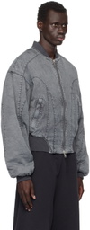 Han Kjobenhavn Gray Zip Bomber Jacket