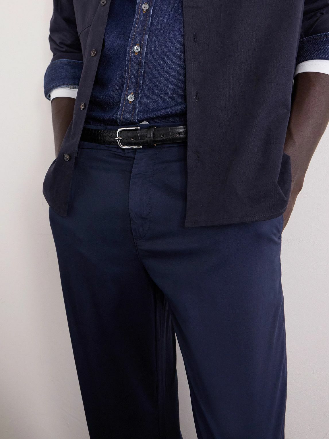 Eleventy - Slim-Fit Cotton-Blend Twill Chinos - Blue