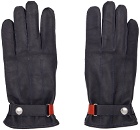 PS by Paul Smith Navy Strap Gloves