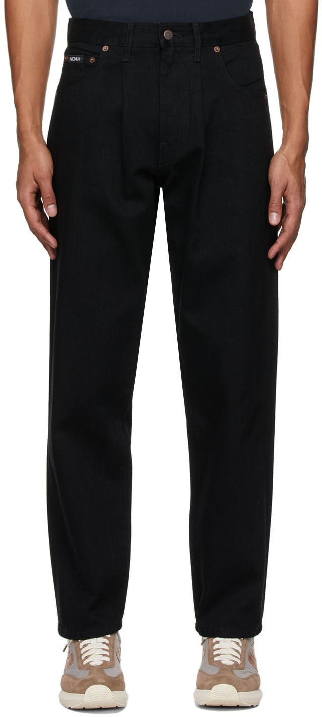 Noah Black Pleated Jeans Noah NYC