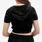Alexander Wang Women's Short Sleeve Crop Logo Hoodie in Black