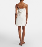 Posse Darya embroidered cotton and silk minidress