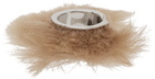 MM6 Maison Margiela Brown Faux Fur Ring