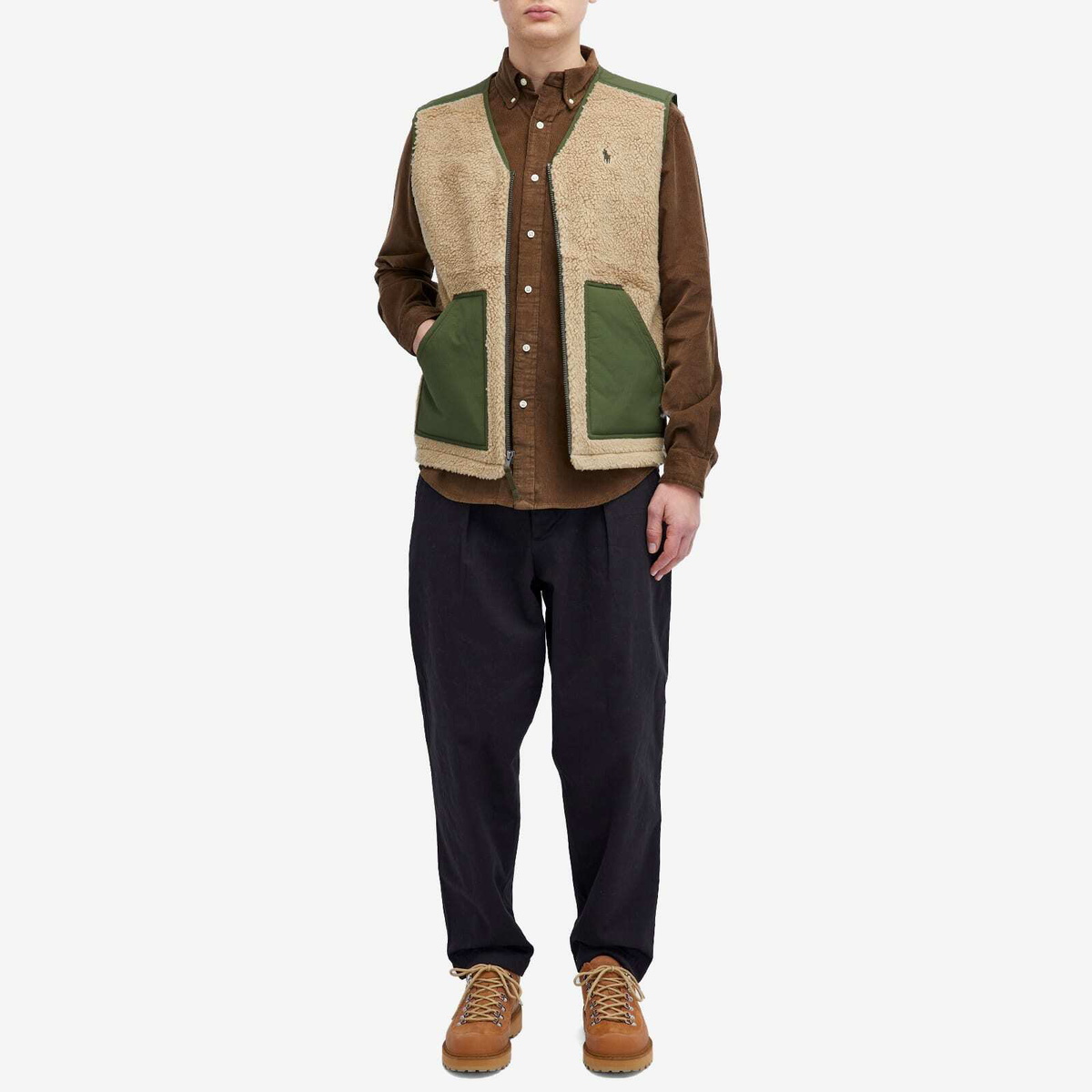 Island GREEN Mens Zip Through Quilted Gilet - Black/Grey - M