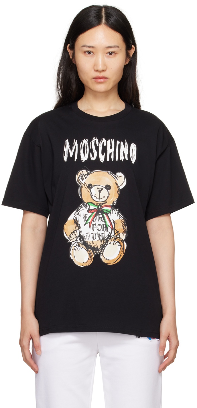Moschino Black Archive Teddy Bear T-Shirt Moschino