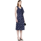 Sandy Liang Navy Sonata Midi Dress
