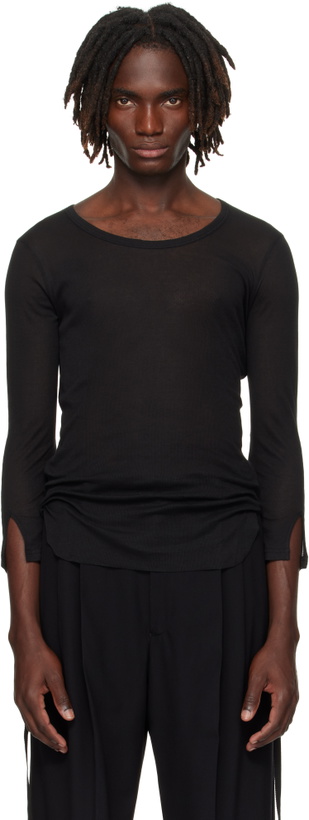 Photo: Ann Demeulemeester Black Margon Long Sleeve T-Shirt